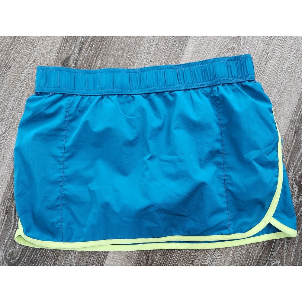 Columbia Omni-Freeze Zero Active Skort Teal Blue Lime Green Womens Medium